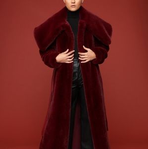 Fashion Nova Got It Like That Coat - Burgundy
